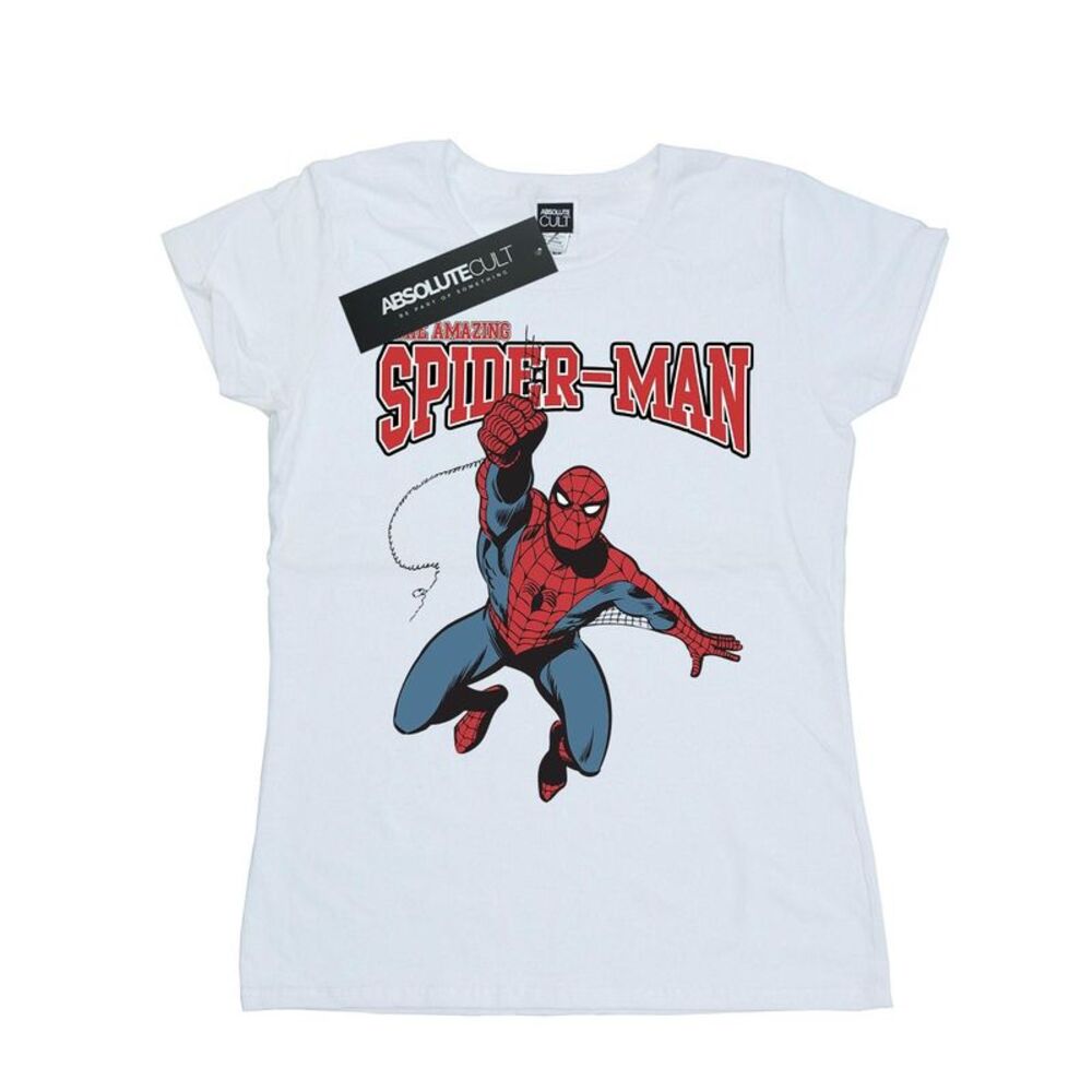 Spider-Man Womens/Ladies Leap T-Shirt / White